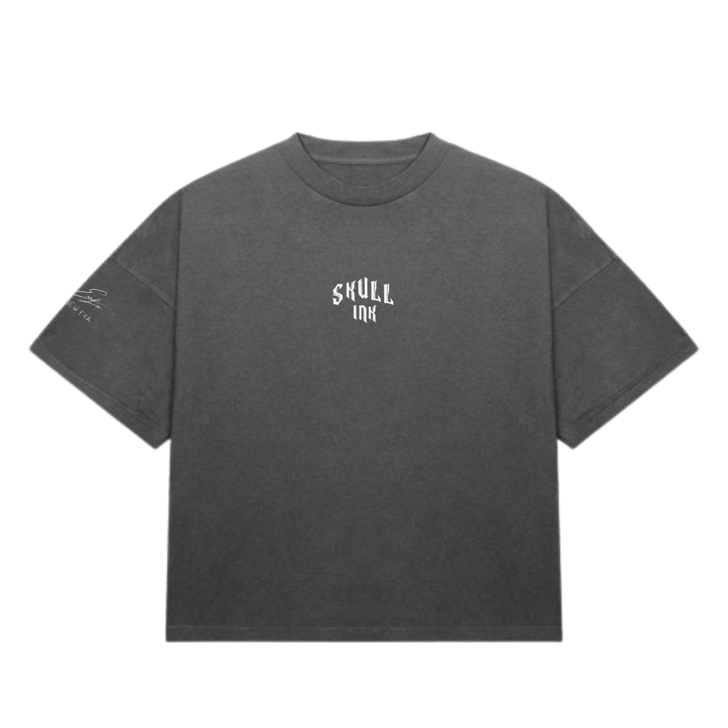 Camiseta oversize desgastada Skull Ink