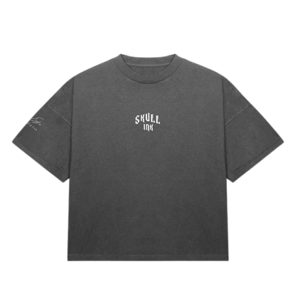 Camiseta oversize desgastada Skull Ink