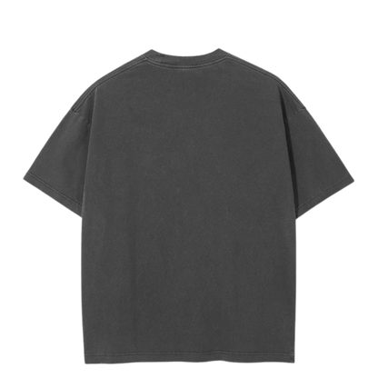 Camiseta oversize desgastada Skull Ink